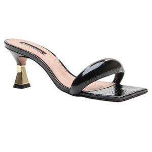 BCBGMAXAZRIA Women's Favari Mid Heel Dress Sandal Women's Shoes In Black 8.5